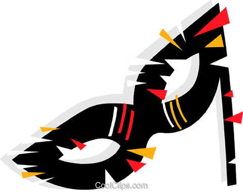 Mardi Gras Mask Royalty Free Vector Clip Art Illustration - Clip Art (480x381)