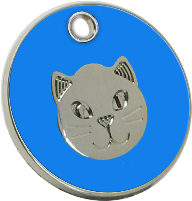 Enamel Cat Id Tag - Cobalt Blue (938x938)