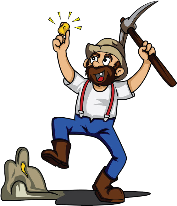 Ecommerce - Gold Miner Cartoon (642x745)