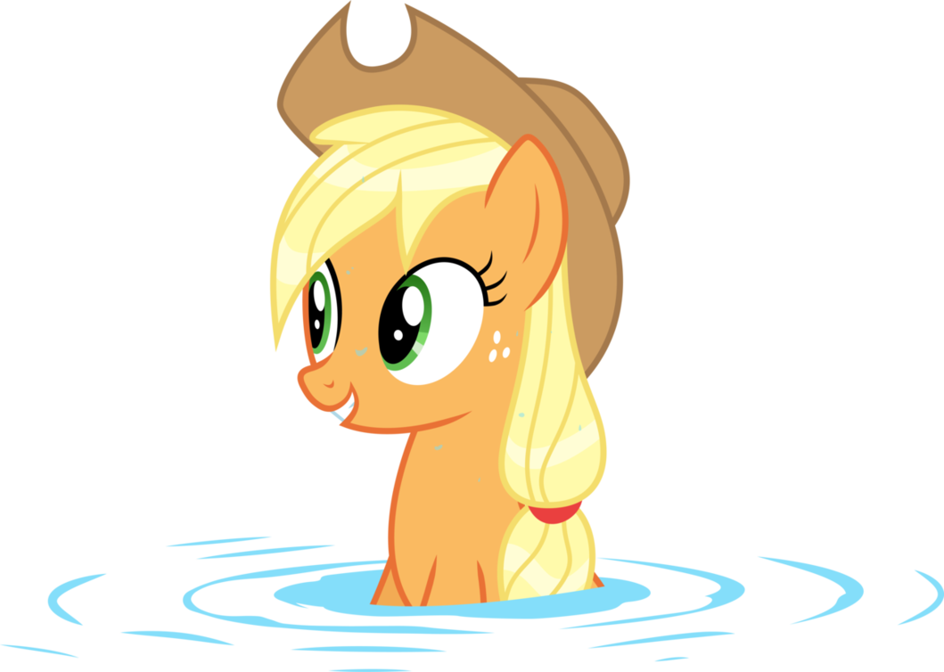Wet Mane Applejack 1 By Kishmond - Applejack (1059x754)