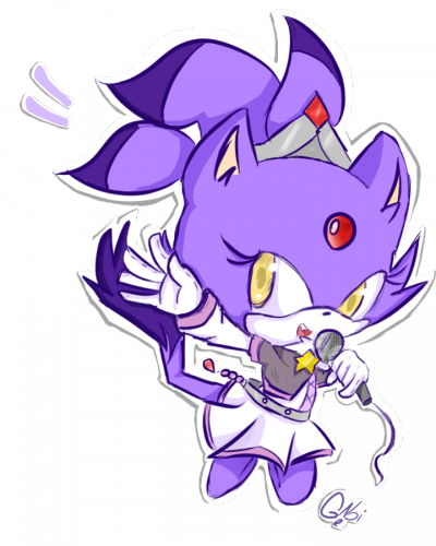 Blaze The Cat Wallpaper Entitled Blaze The Cat - Chibi Blaze The Cat (400x500)