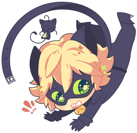 Miraculous Tales Of Ladybug And Cat Noir - Miraculous Ladybug Chat Noir Kawaii (546x504)