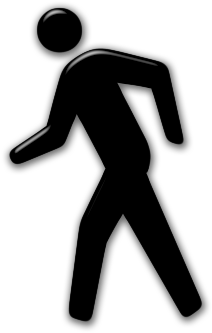 Person Walking Icon - Person Walking To Computer (420x420)