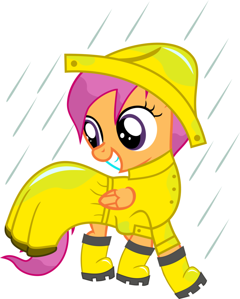 Vectorest, Galoshes, Rain, Raincoat, Safe, Scootaloo, - Scootaloo (821x1024)