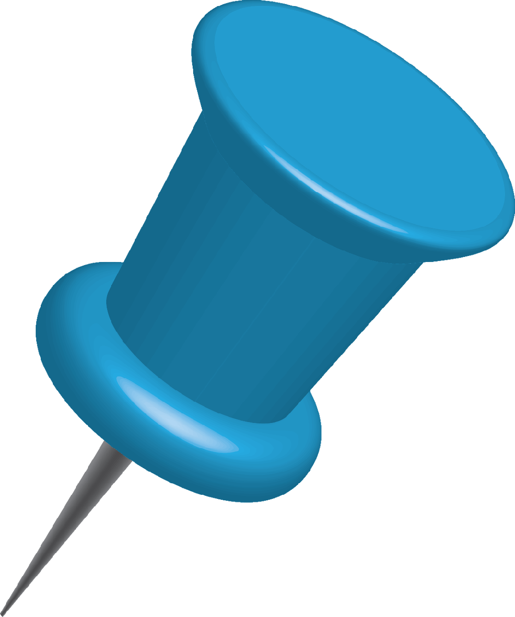 Push Pin Png Blue (1024x1227)