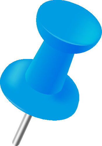 Vector Push Pins - Blue Pin Vector (350x500)