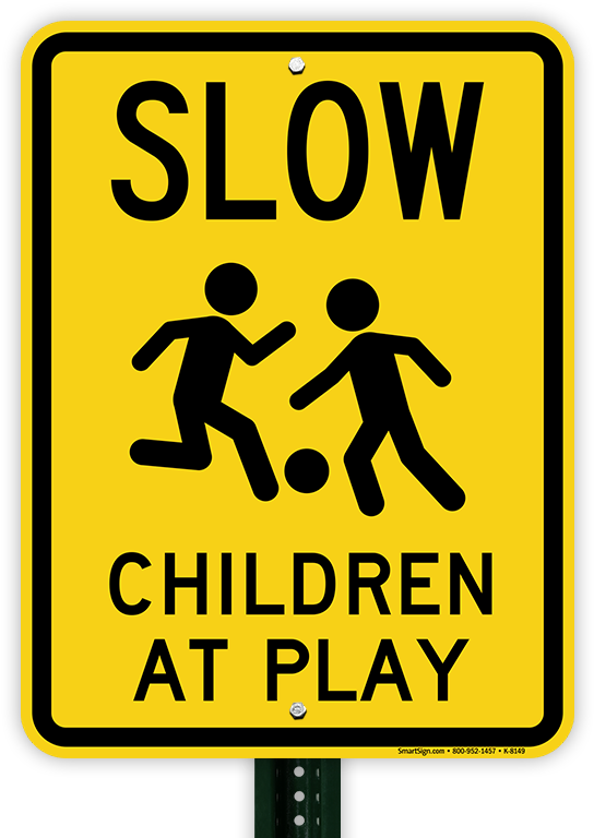 Children At Play (k-8149) Learn More - Children At Play Sign (800x800)