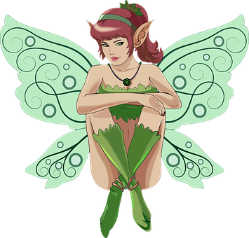Cartoon Creature Fairy Female Fiction Flyi - Mythical Creatures Clip Art (355x340)
