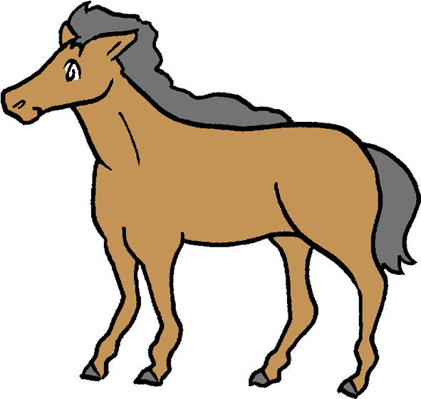 黒い馬のイラスト - Illustration (600x600)