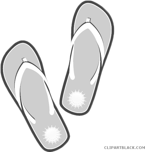 Flip Flop Tools Free Black White Clipart Images Clipartblack - Clip Art Sandals Transparent (601x516)