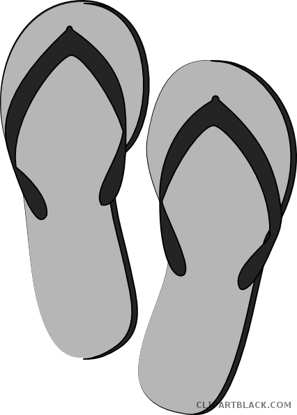 Flip Flop Tools Free Black White Clipart Images Clipartblack - Flip-flops (426x594)