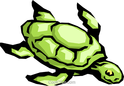 Sea Turtle Royalty Free Vector Clip Art Illustration - Sea Turtle Clip Art (480x334)