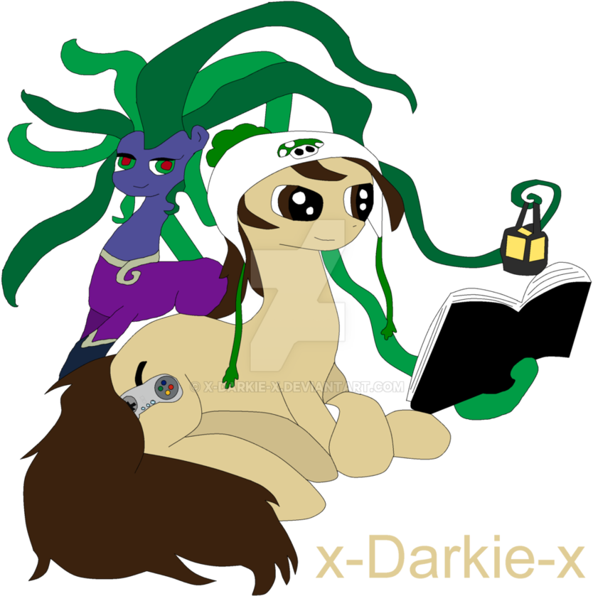 I Am Reading Book With Mane Iac Flat Color By X Darkie - Co Marketing (877x910)