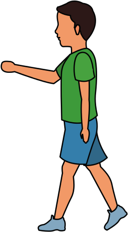Man Cartoon Icon - Drawings Of Kid Walking (550x550)