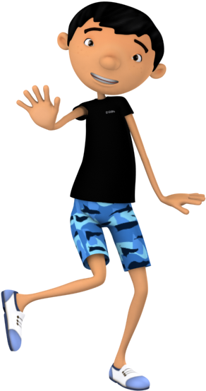 Cool Boy Dancing Pop Music - Cartoon En 3d Png (600x600)