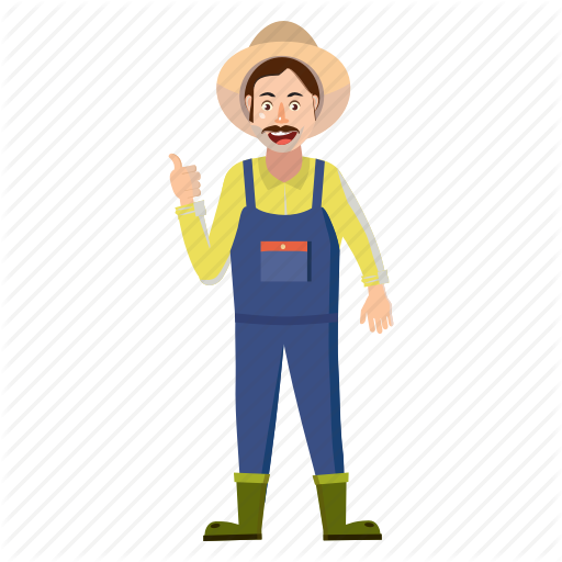 Cartoon Famer - Farm Man Cartoon (512x512)