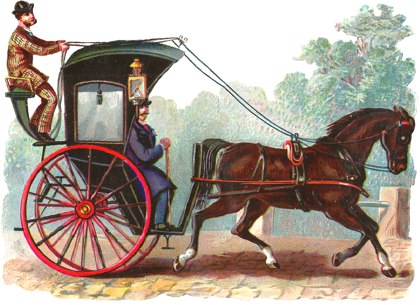 Horse And Buggy Digital Image - Horse And Buggy Clipart (1600x1157)