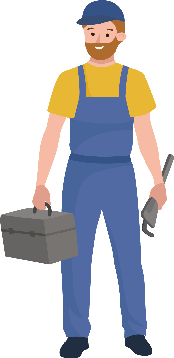 Laborer Architectural Engineering Illustration - Hombre Trabajador Animado (1500x1500)