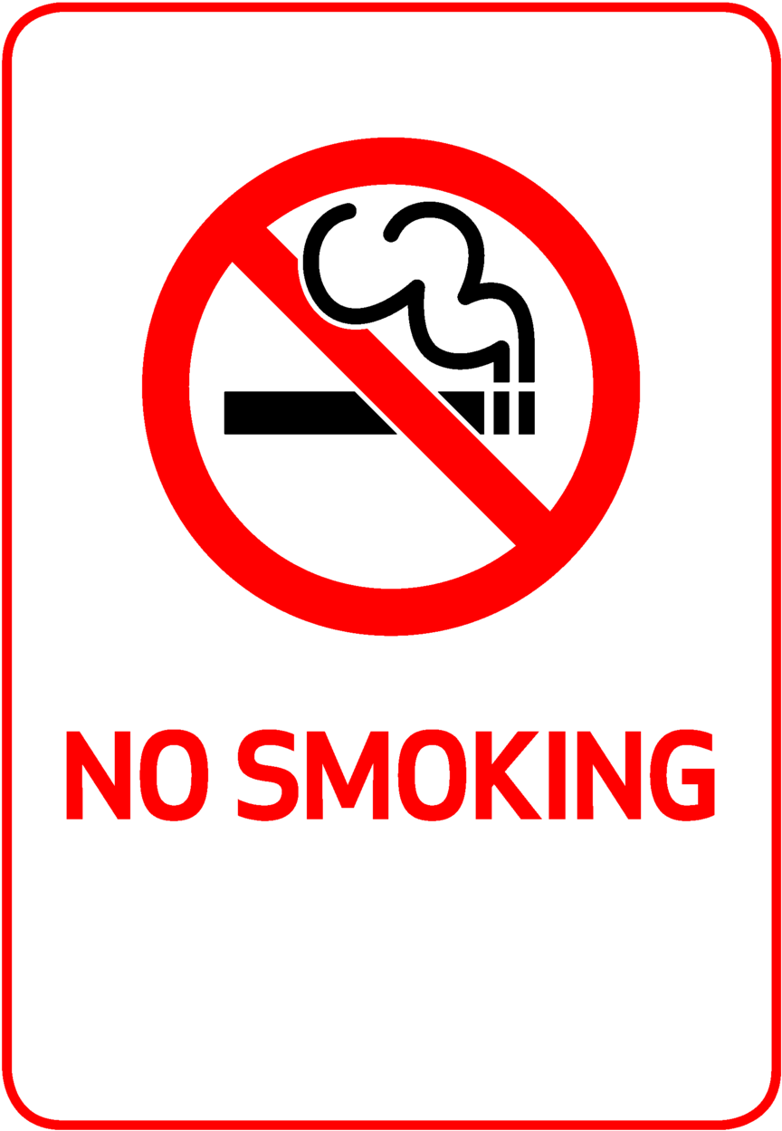 No Smoking Icon By Slamiticon On Clipart Library - Official No Smoking Sign (1024x1401)