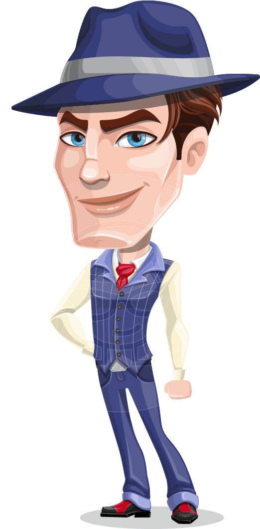 Luigi The Gangster Man - Gangster Girl Cartoon Transparent (957x1060)