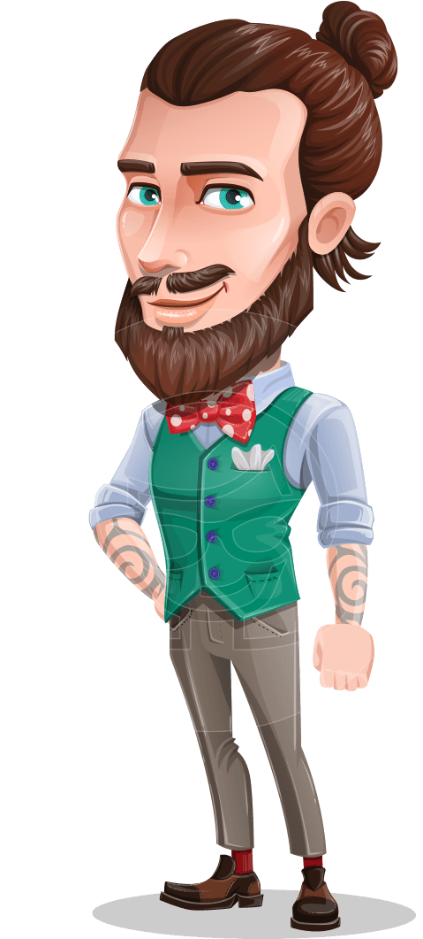 Nixon Bun The Hipster - Hipster Vektör Png (957x1060)