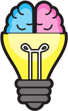 Bulb With Brain To Creative Idea - Brain (550x550)