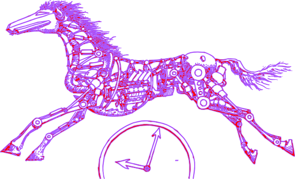Purple Horse Clip Art At Clipart - Clip Art (600x363)