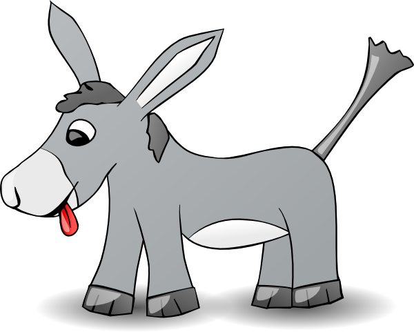 Mule Clipart Animated - Donkey Clipart (600x481)