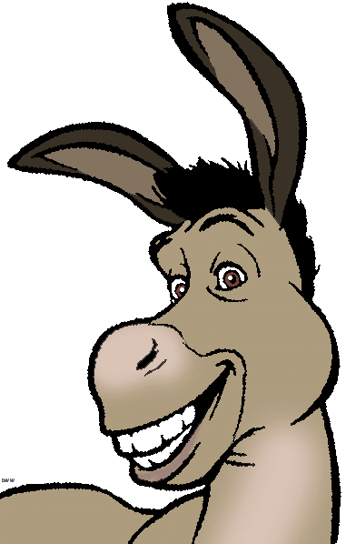 Shrek Clip Art Images - Donkey From Shrek Drawing (381x598)