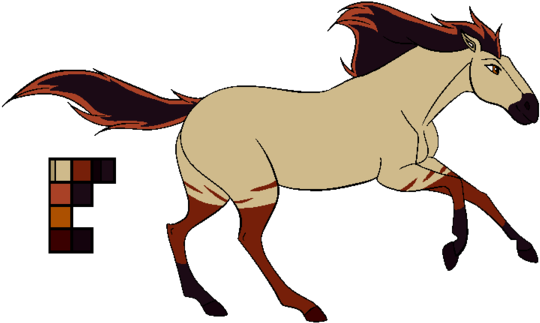 Red Dun X Buckskin Mare Not-shaded By Murderedlove - Mane (600x375)