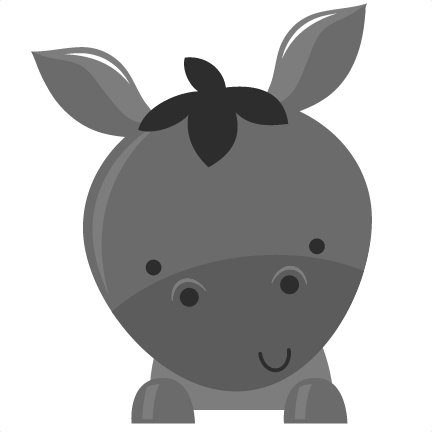 Cute Mini Donkey Clipart - Scalable Vector Graphics (432x432)