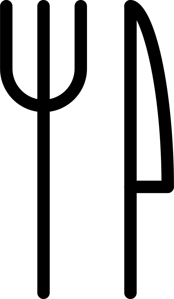 Eat Food Fork Knife Streamline Comments - Free Knife And Fork Icons (572x980)