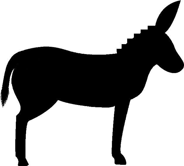 Donkey Clipart Transparent - Black Donkey Clipart (660x570)