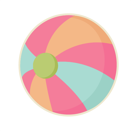 Pink Beach Cliparts - Cute Beach Ball Transparent (432x432)