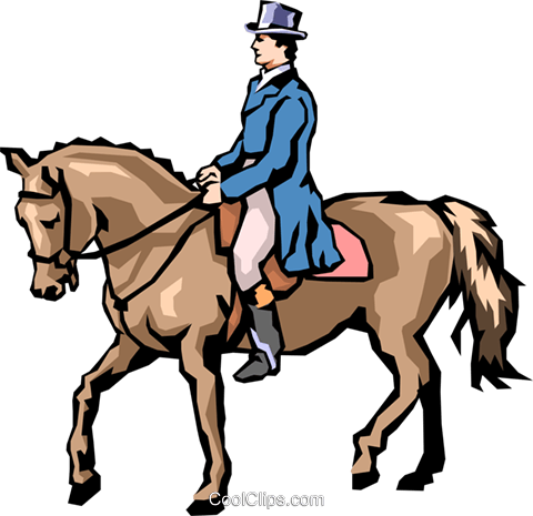 Man On Horseback Royalty Free Vector Clip Art Illustration - Soldier On A Horse Clipart (480x465)