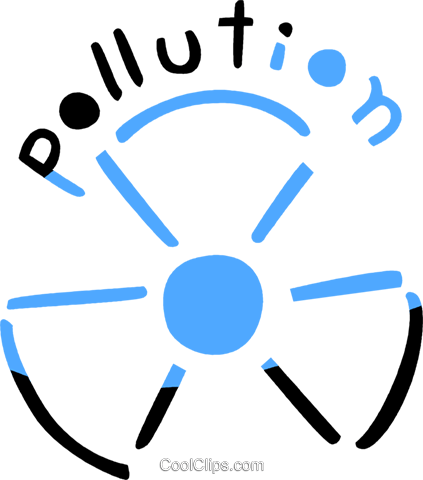 Bio Hazard Sign With Pollution Message Royalty Free - Clip Art (423x480)