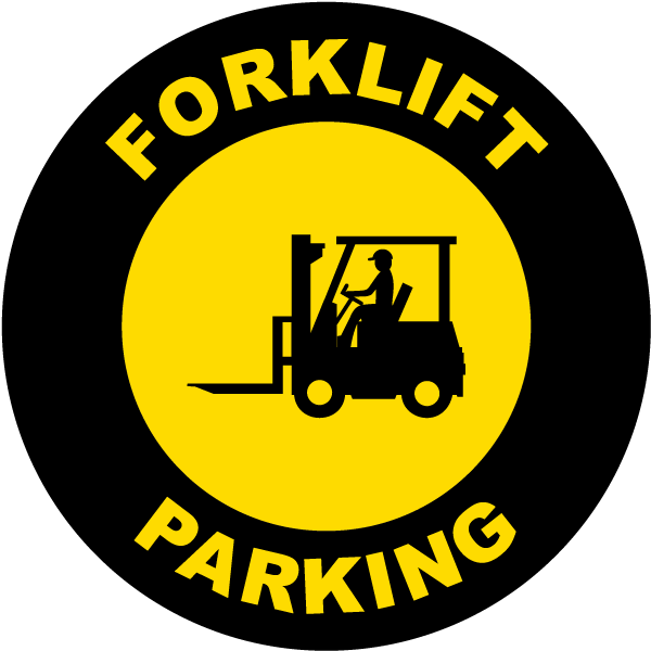 Forklift Parking Floor Sign - Green Cross For Safety Logo (600x600)