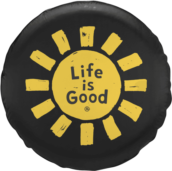 Sun Lig Tire Cover - Life Is Good Sun Tire Cover (570x570)