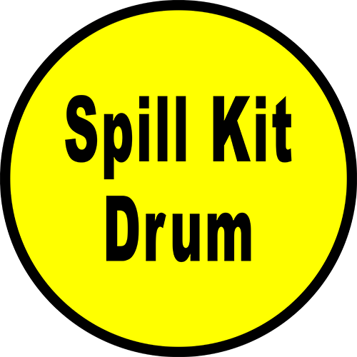 Spill Kit Drum Floor Sign - Gdynia (500x500)