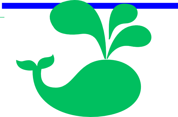 How To Set Use Mint Green Whale Svg Vector - Simple Whale Silhouettes (600x395)