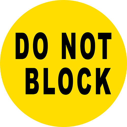 Do Not Block Floor Sign - Bees Coop Logo (500x500)
