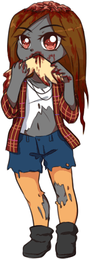 Girl Zombie Gif (288x600)