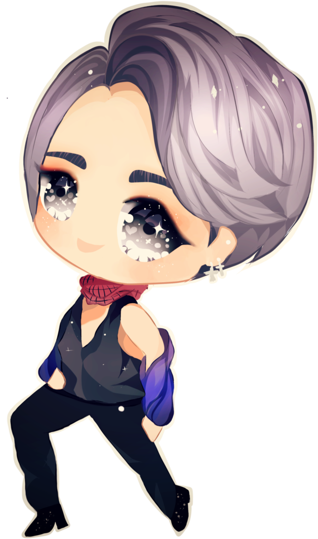 Bts Chibi Drawing Best Of Me Blood Sweat & Tears - Bts Chibi Jimin Png (727x1098)