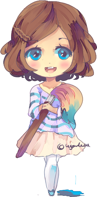 Chibi Animation Drawing Anime Deviantart - Anime Chibi Escribiendo (500x713)