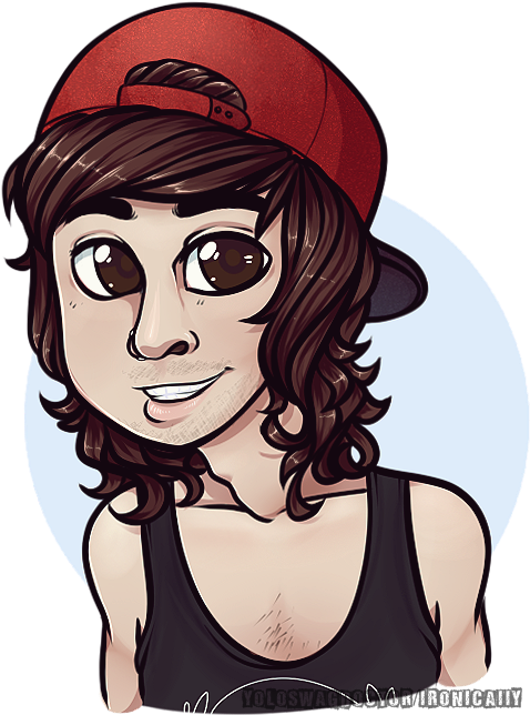 Vic Fuentes Cartoon Drawing Pierce The Veil - Pierce The Veil (513x678)