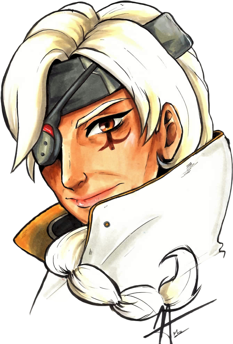 Ana Amari - Ana From Overwatch Drawing (1024x1427)