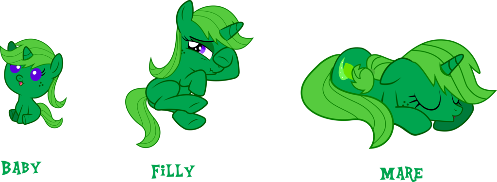 Lime Dream From Baby To Mare By Limedreaming - Cartoon (1024x375)