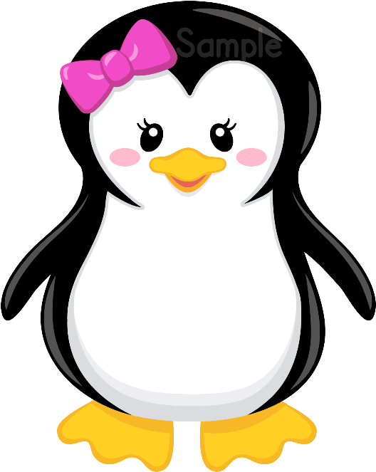 28 Christmas Pink Snowflake Clipart Scrapbook Printables - Penguin Clipart (548x689)