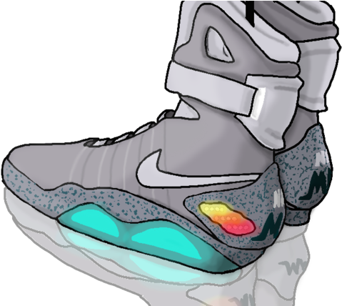 Nike Air Mags By Da - Nike Air Mag Drawing (900x427)