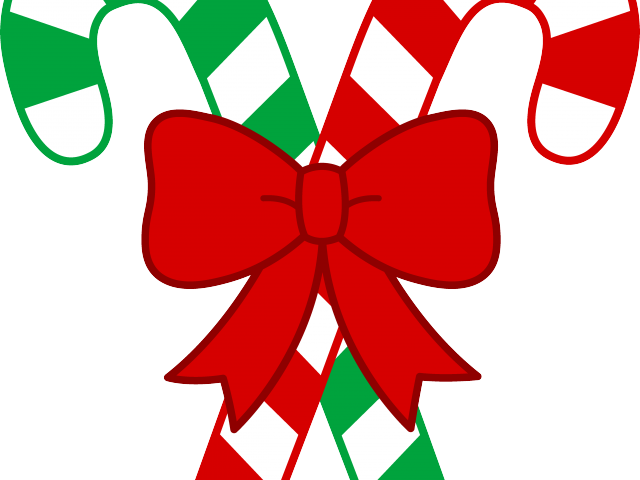 Candy Cane Clipart Bow - Candy Cane Clipart (640x480)